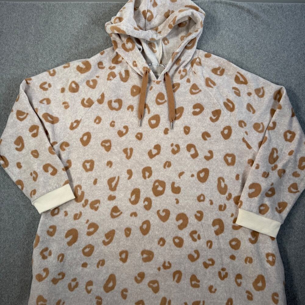 Koolaburra by UGG Women's 3X Leopard Print Hoodie Pullover Cozy Lounge Comfy - Picture 2 of 8